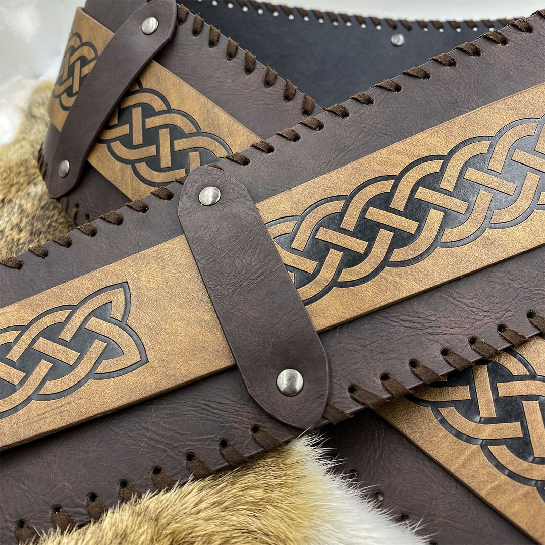 WorldNorse Rivet Rune Keltischer Knoten Breiter Gürtel