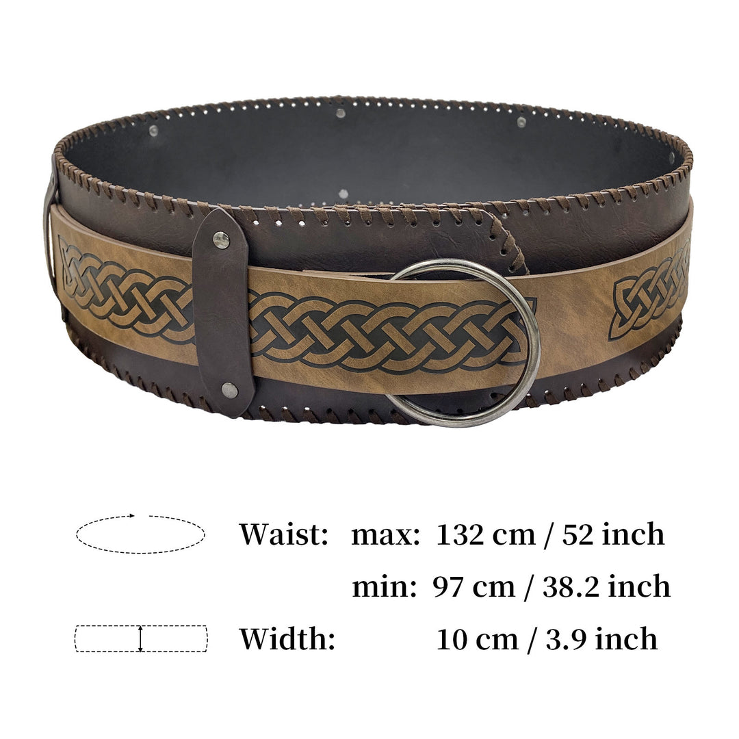WorldNorse Rivet Rune Keltischer Knoten Breiter Gürtel