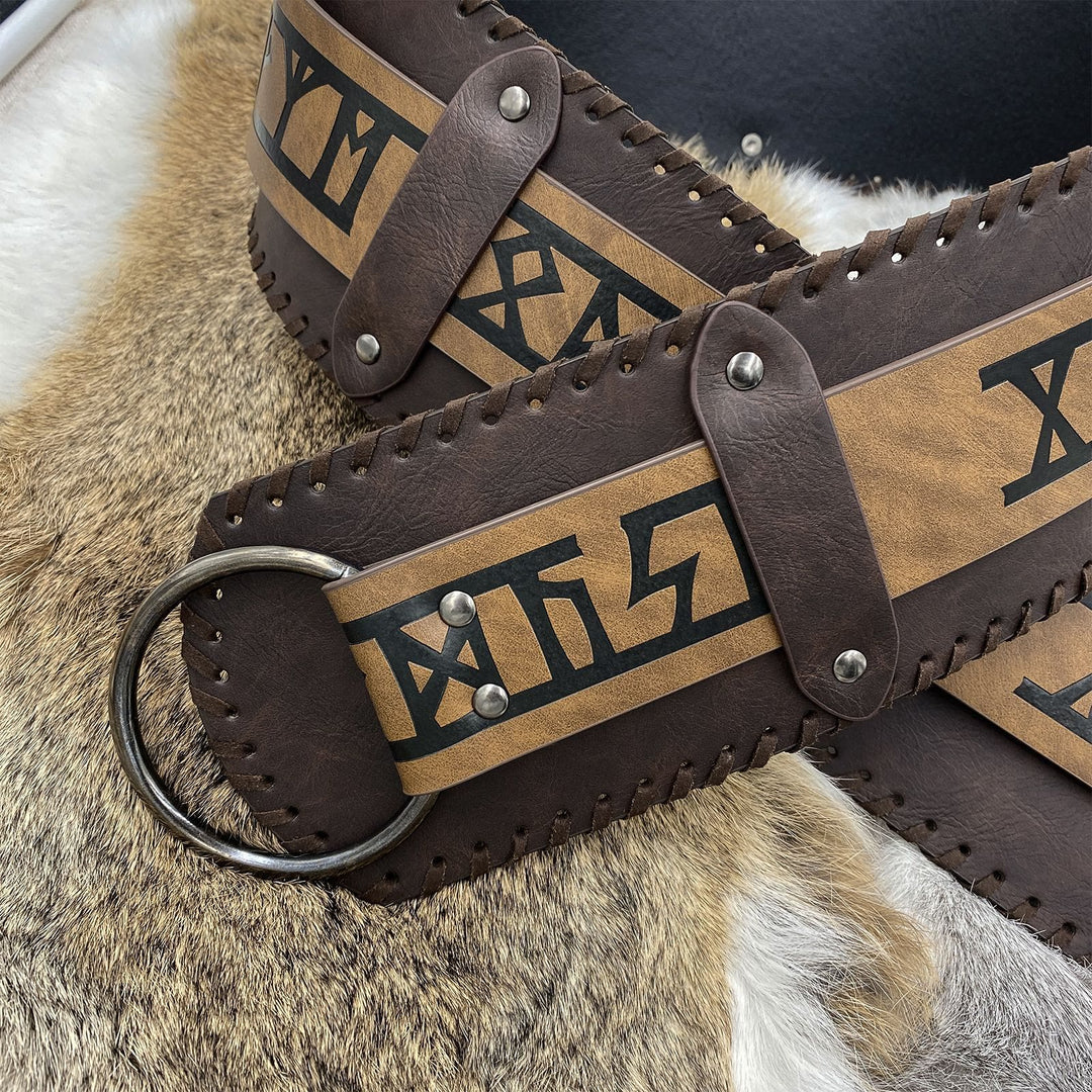 WorldNorse Rivet Rune Keltischer Knoten Breiter Gürtel