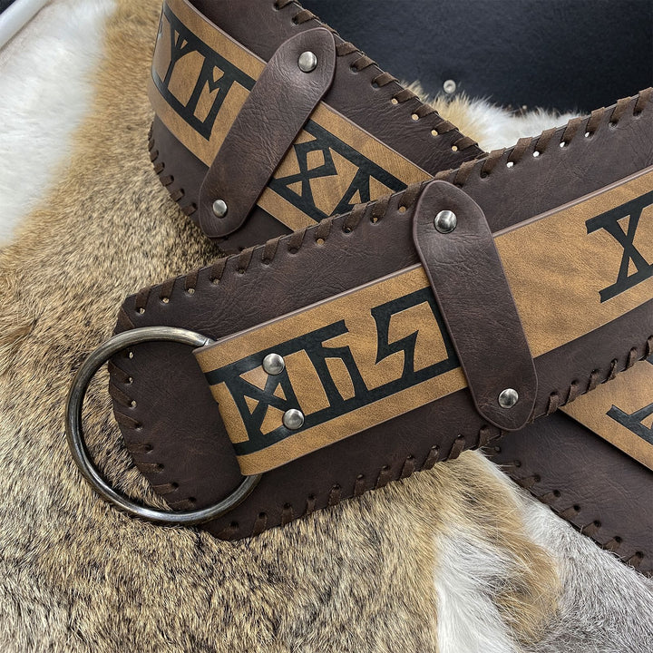 WorldNorse Rivet Rune Keltischer Knoten Breiter Gürtel