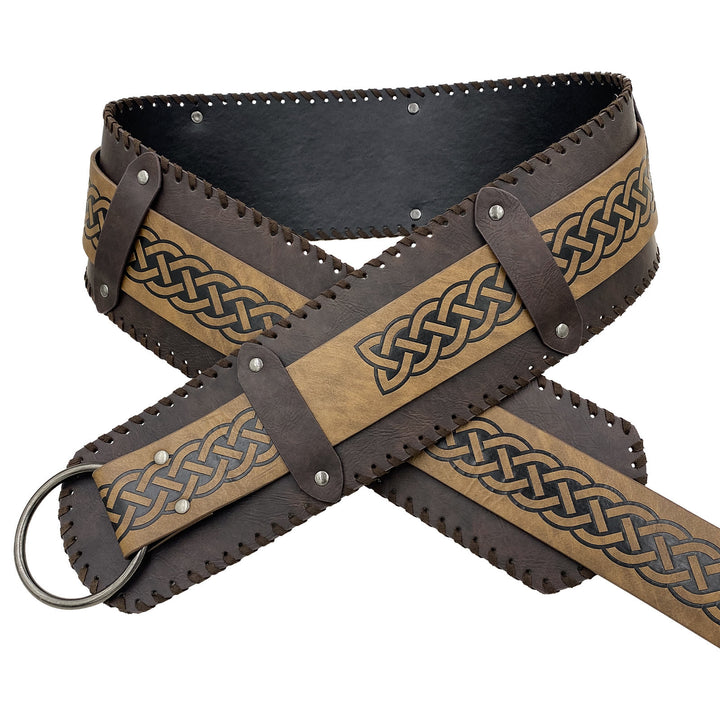 WorldNorse Rivet Rune Keltischer Knoten Breiter Gürtel