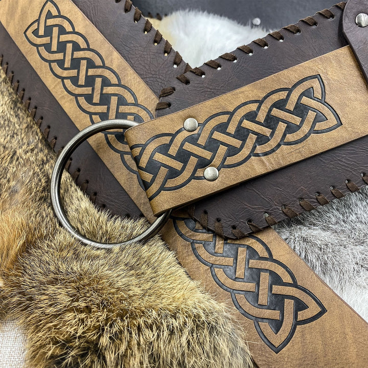 WorldNorse Rivet Rune Keltischer Knoten Breiter Gürtel