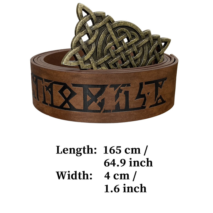 WorldNorse Rivet Rune Keltischer Knoten Schnallengürtel