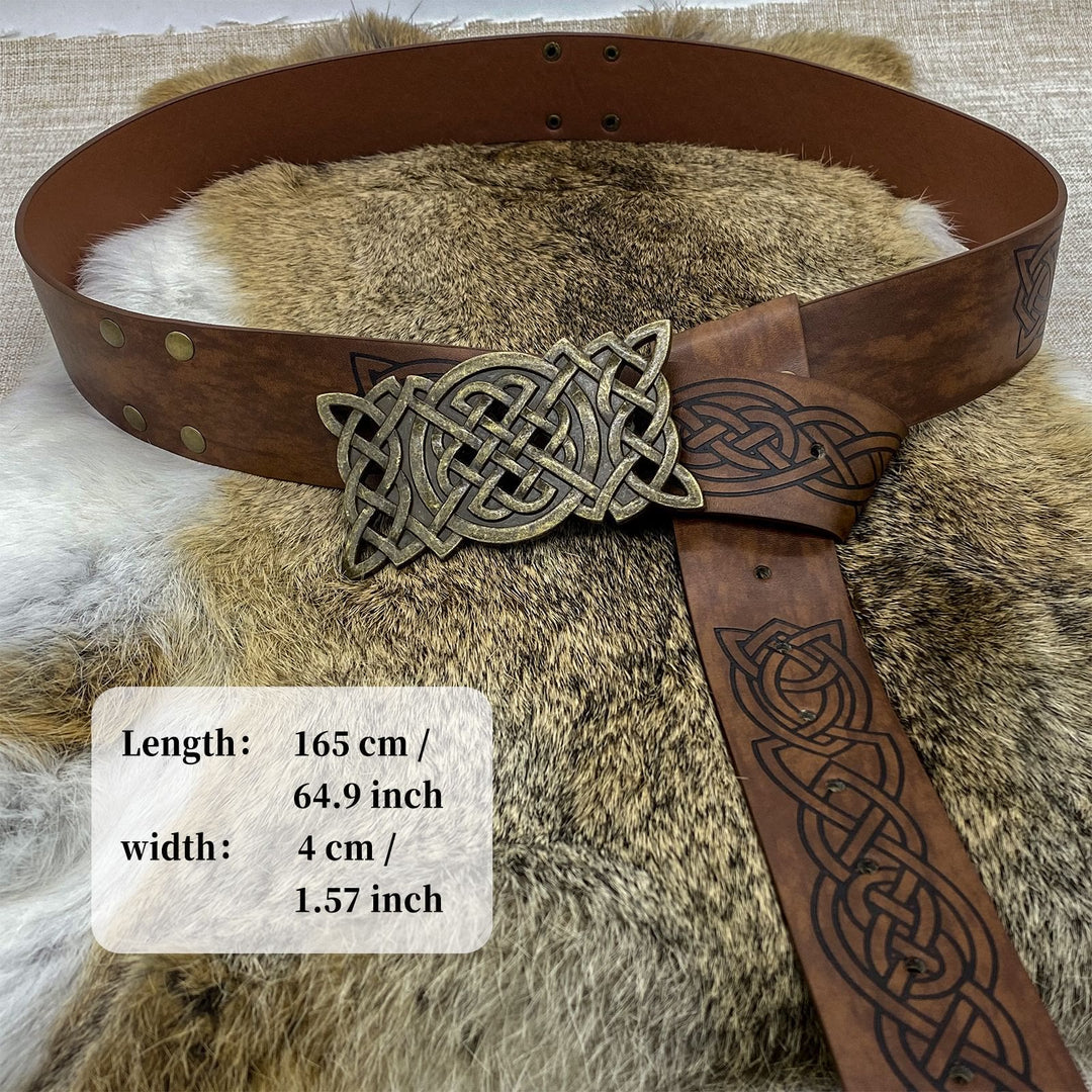 WorldNorse Rivet Rune Keltischer Knoten Schnallengürtel