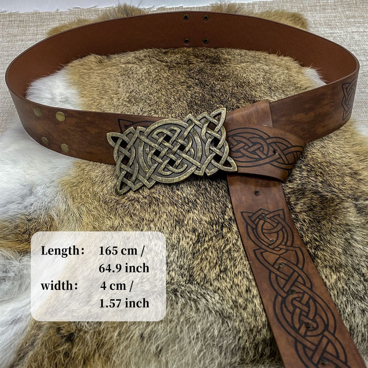 WorldNorse Rivet Rune Keltischer Knoten Schnallengürtel