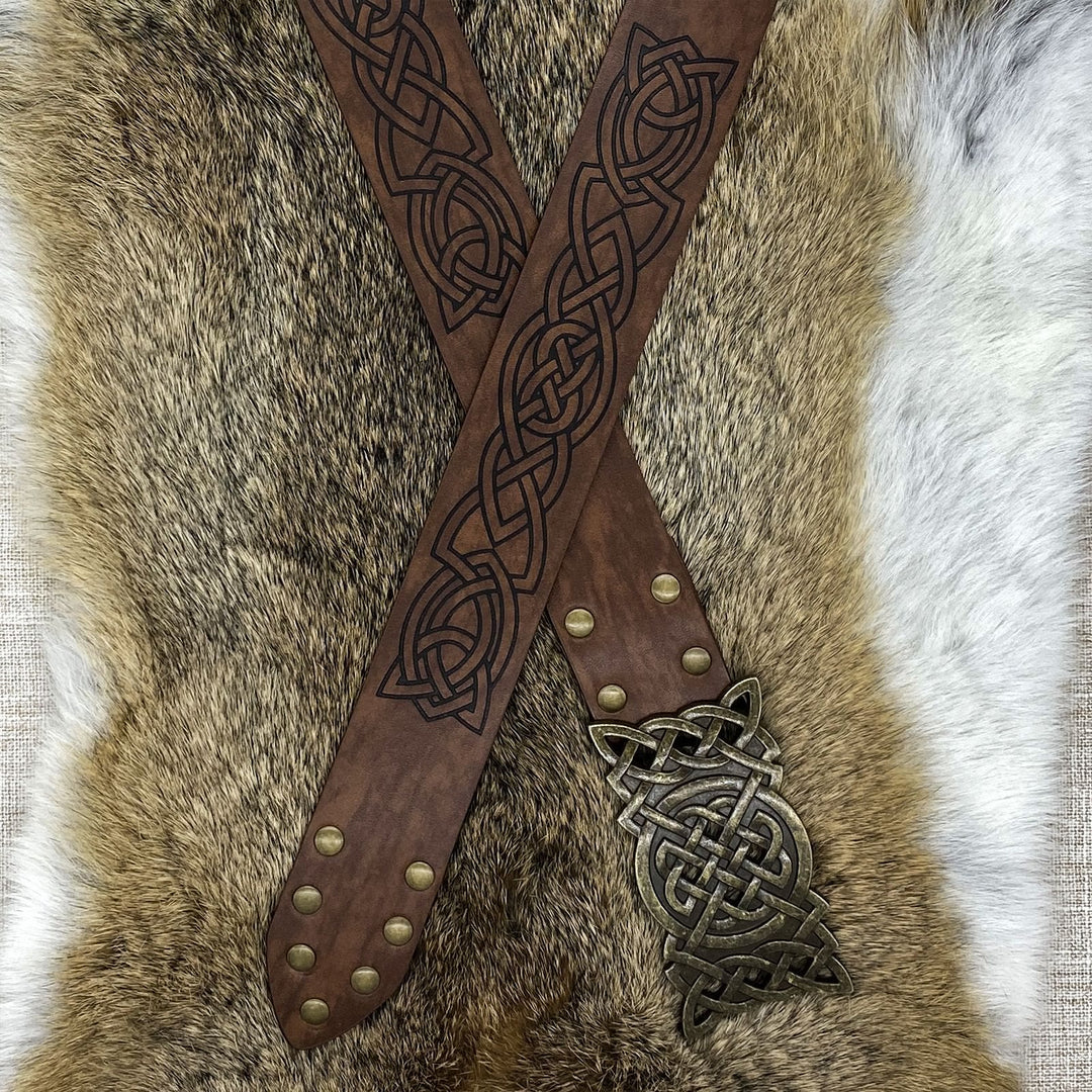 WorldNorse Rivet Rune Keltischer Knoten Schnallengürtel