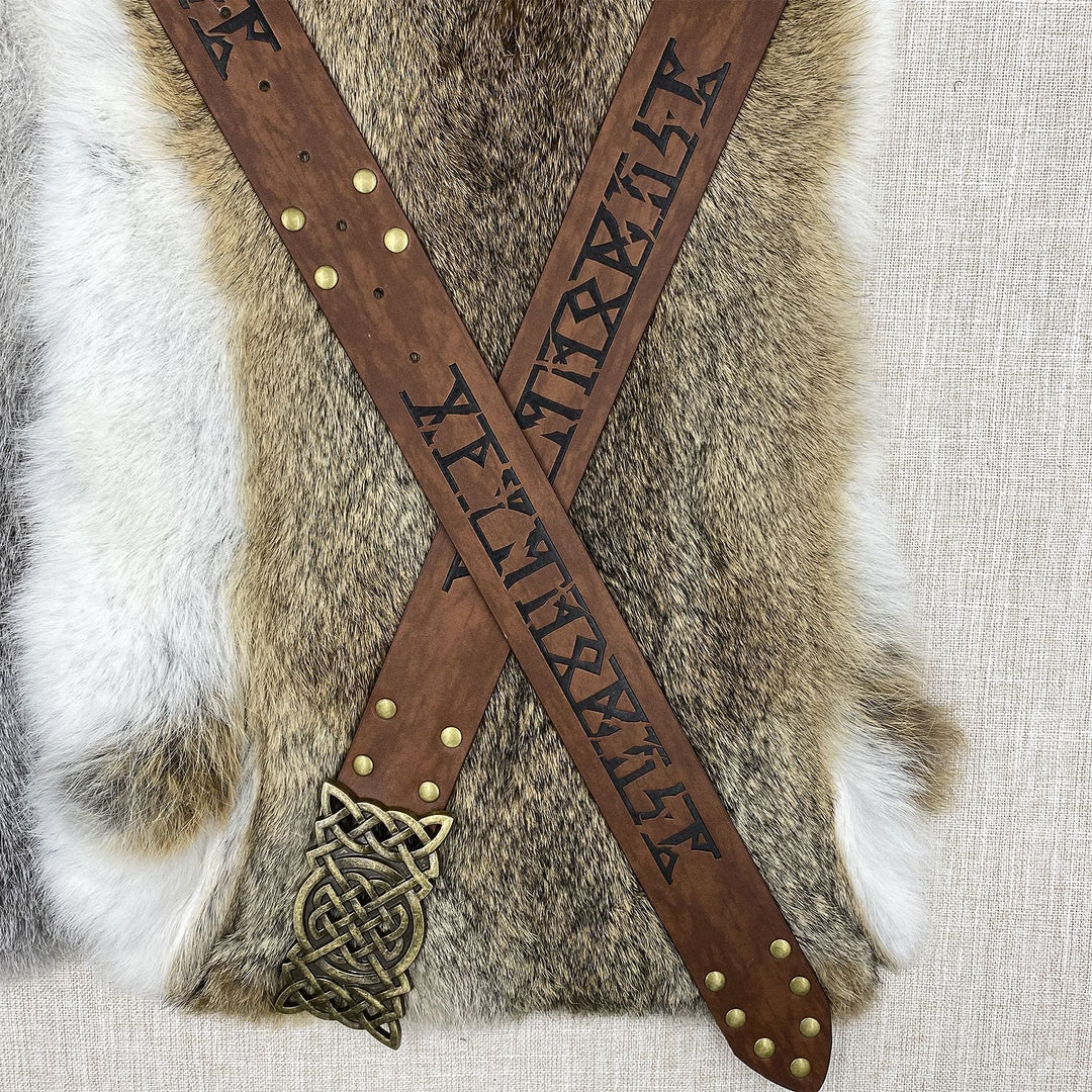 WorldNorse Rivet Rune Keltischer Knoten Schnallengürtel