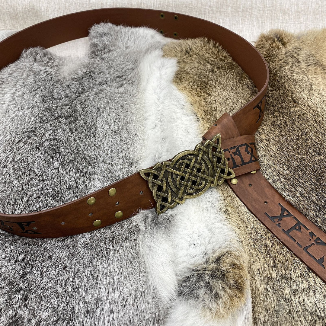 WorldNorse Rivet Rune Keltischer Knoten Schnallengürtel