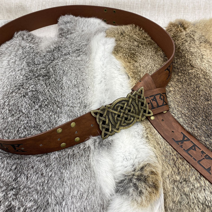 WorldNorse Rivet Rune Keltischer Knoten Schnallengürtel