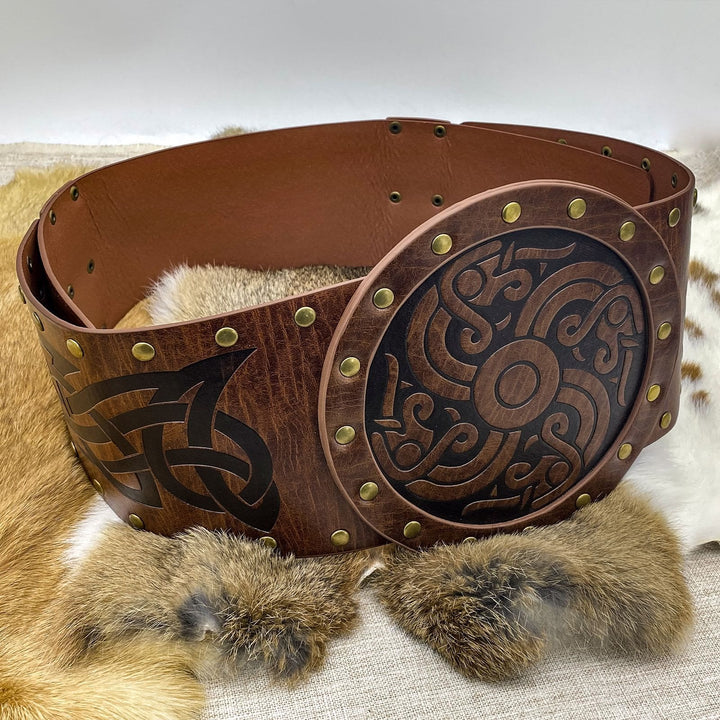 WorldNorse Rivet Keltischer Knoten Vegvisir Hüftgürtel