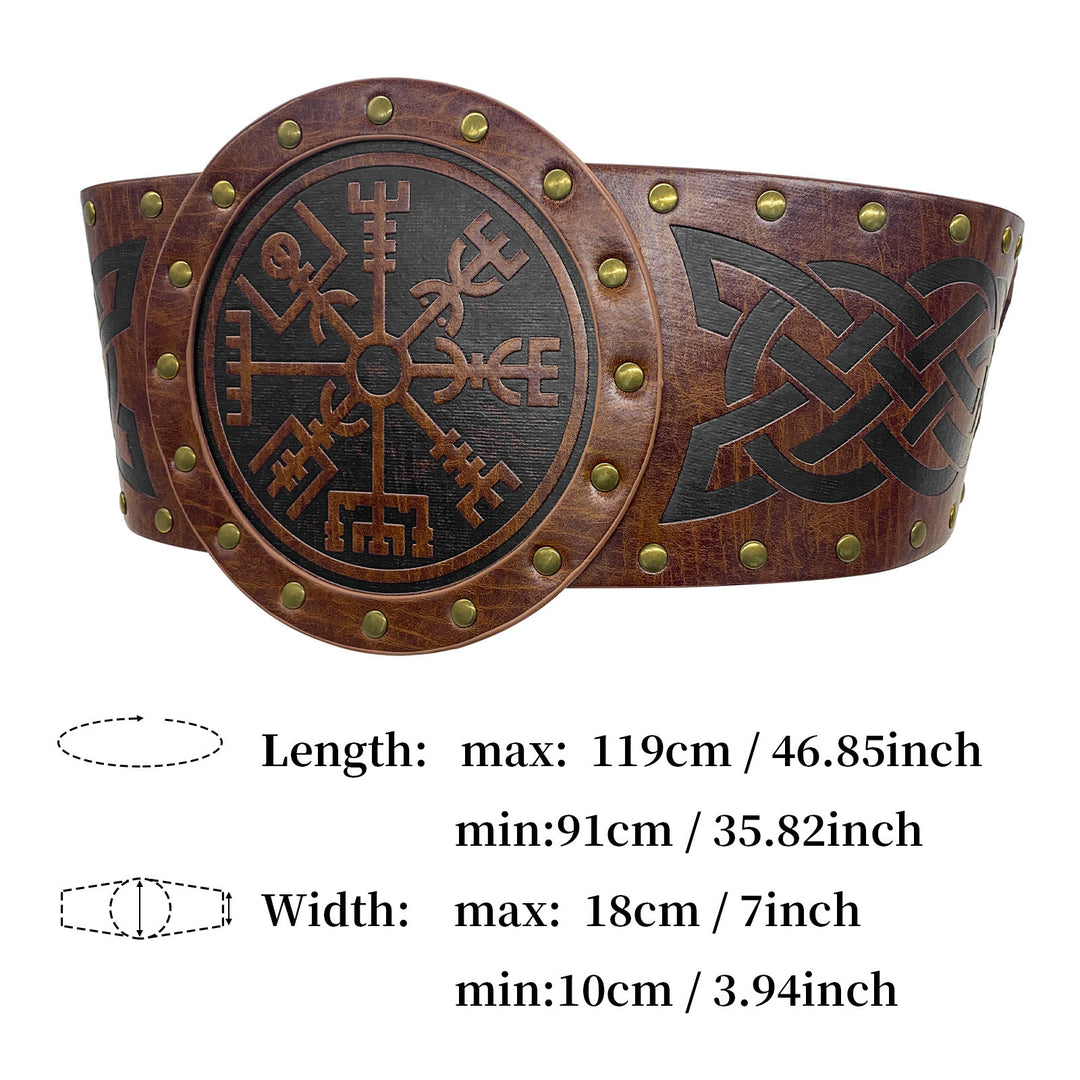 WorldNorse Rivet Keltischer Knoten Vegvisir Hüftgürtel