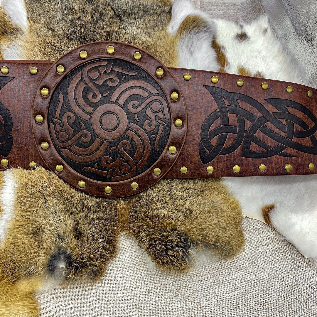 WorldNorse Rivet Keltischer Knoten Vegvisir Hüftgürtel