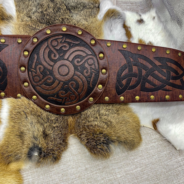 WorldNorse Rivet Keltischer Knoten Vegvisir Hüftgürtel