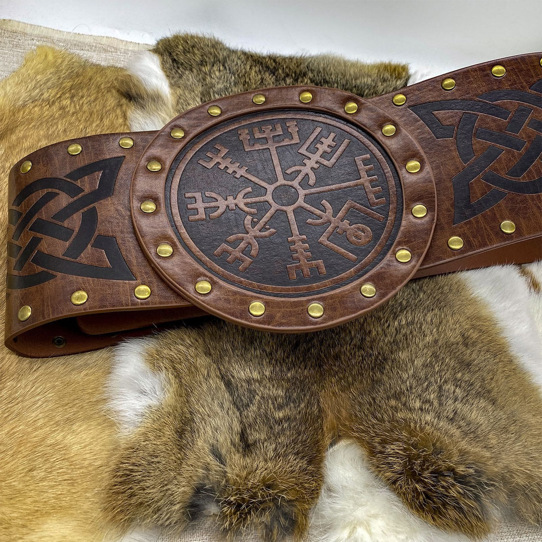 WorldNorse Rivet Keltischer Knoten Vegvisir Hüftgürtel