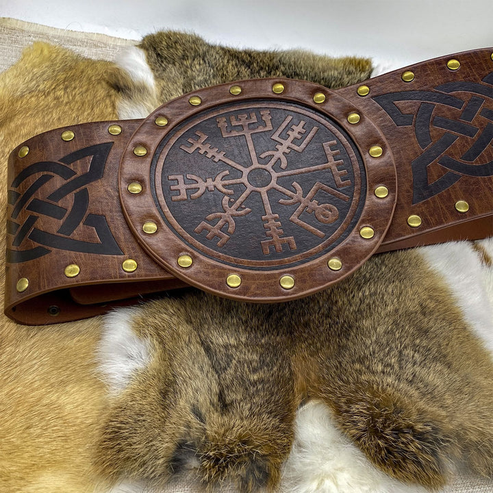 WorldNorse Rivet Keltischer Knoten Vegvisir Hüftgürtel