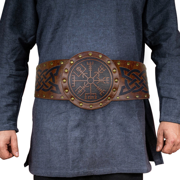 WorldNorse Rivet Keltischer Knoten Vegvisir Hüftgürtel