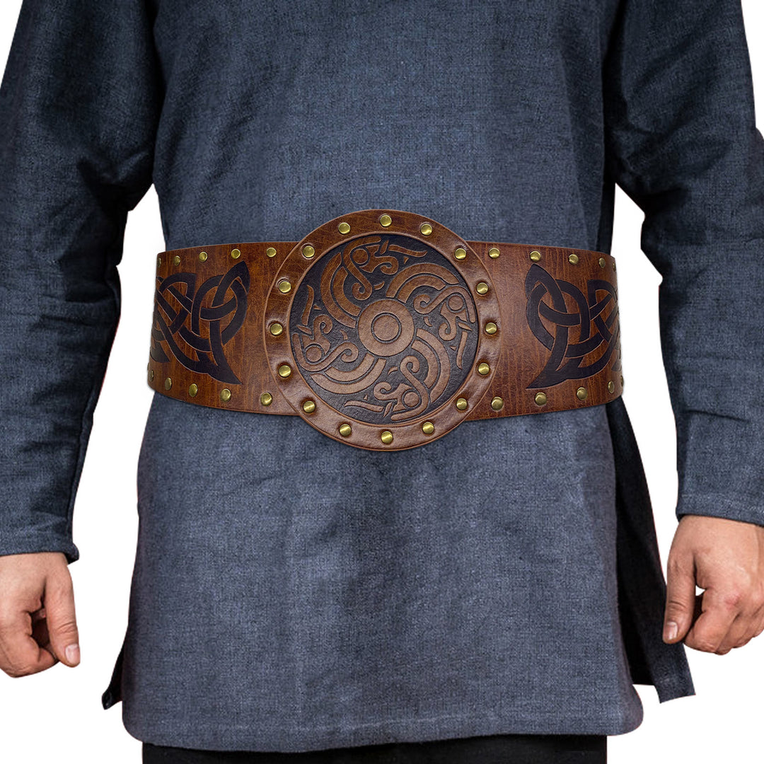 WorldNorse Rivet Keltischer Knoten Vegvisir Hüftgürtel