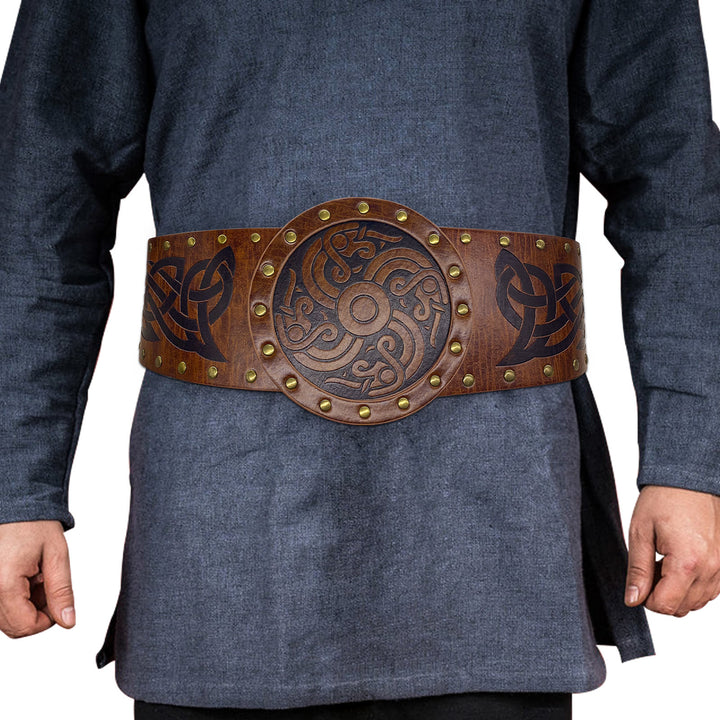 WorldNorse Rivet Keltischer Knoten Vegvisir Hüftgürtel