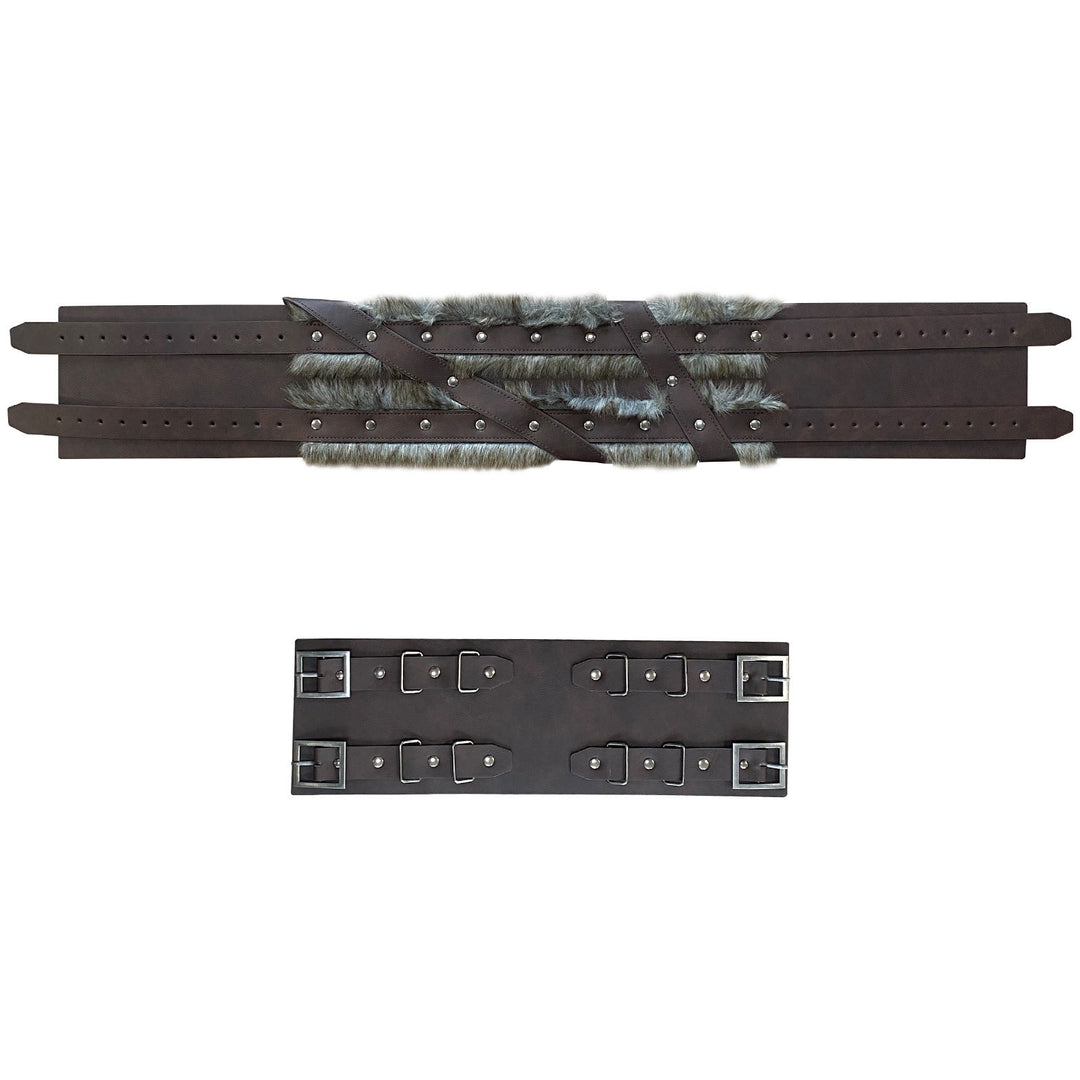 WorldNorse Wikinger-Hüftgürtel mit Pelzfutter und Nieten - image 4