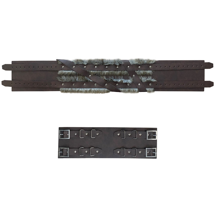 WorldNorse Wikinger-Hüftgürtel mit Pelzfutter und Nieten - image 4