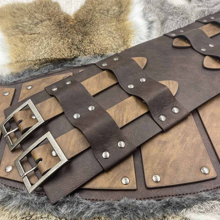 WorldNorse Nordische Rüstung, pelzgefütterter Hüftgurt