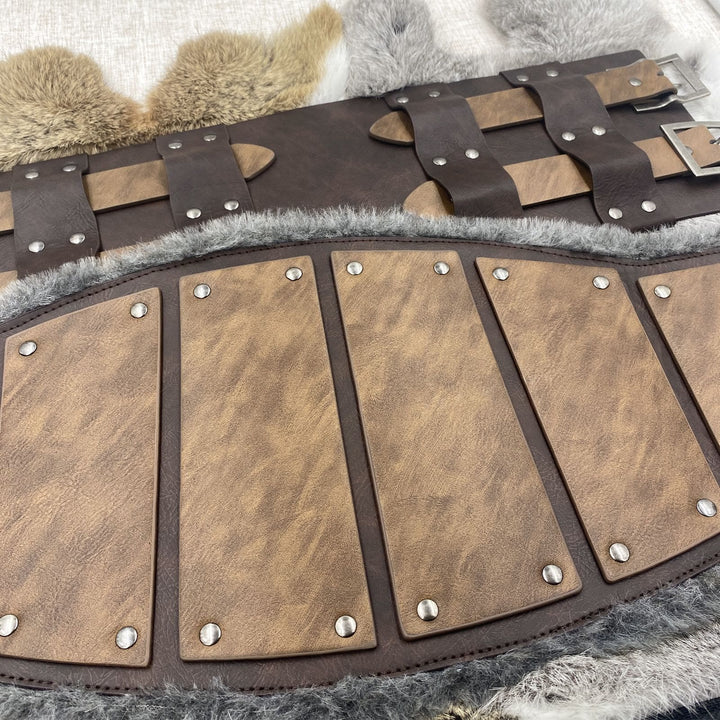 WorldNorse Nordische Rüstung, pelzgefütterter Hüftgurt