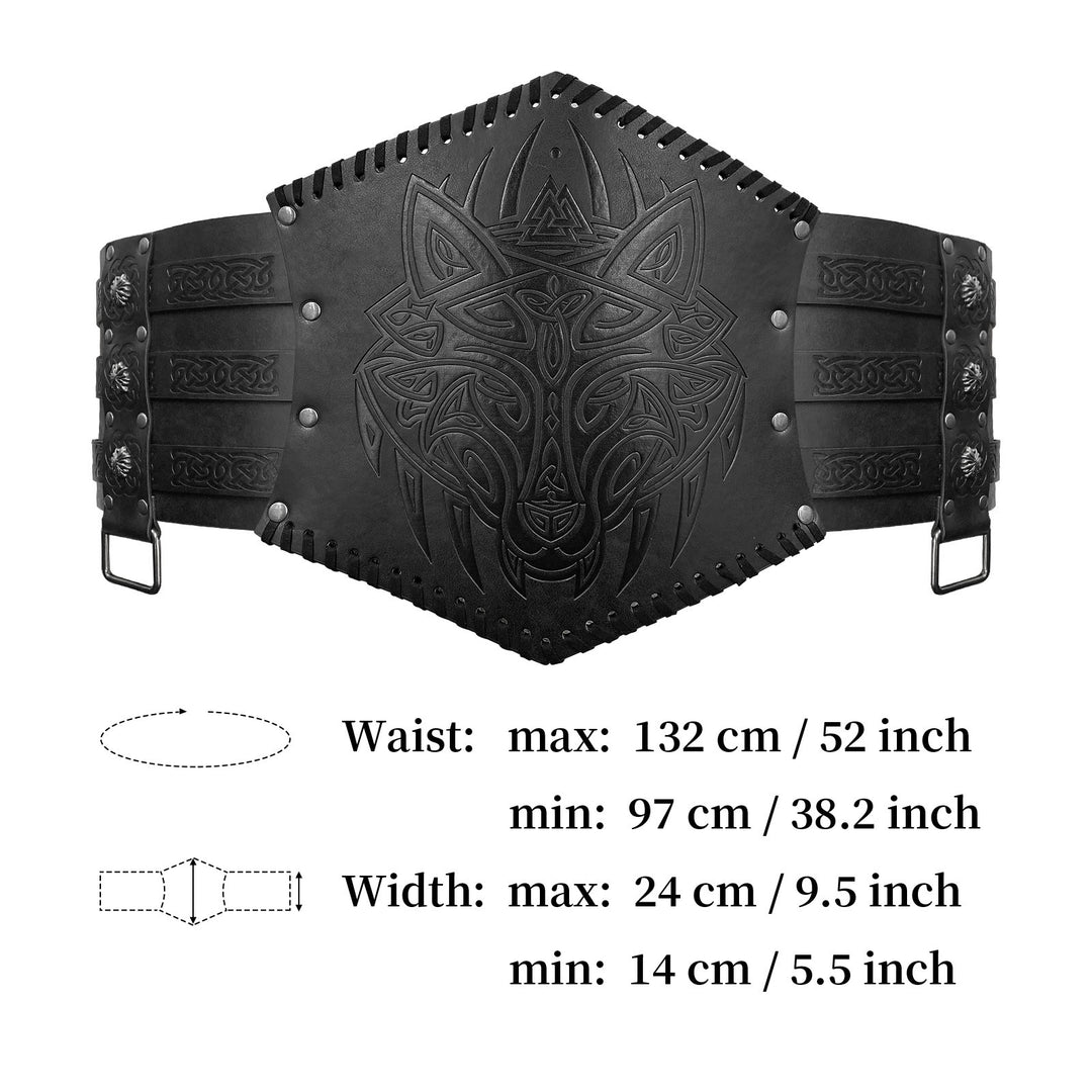 WorldNorse Nordischer Drache Mjölnir Wölfe Keltischer Knoten Gürtel - image 15