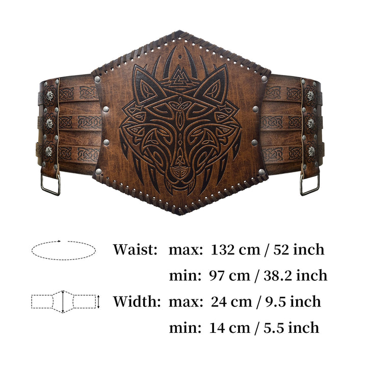 WorldNorse Nordischer Drache Mjölnir Wölfe Keltischer Knoten Gürtel - image 11