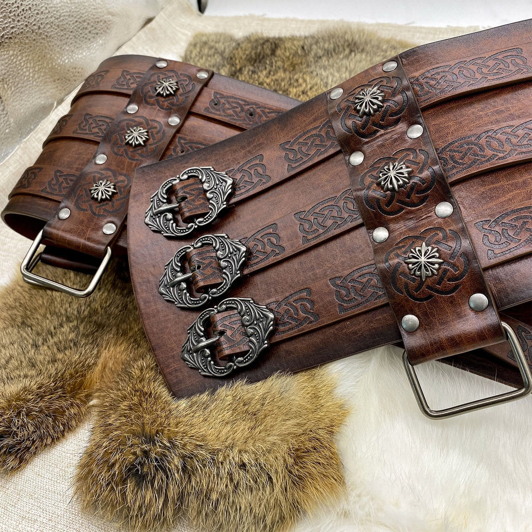 WorldNorse Nordischer Drache Mjölnir Wölfe Keltischer Knoten Gürtel - image 1