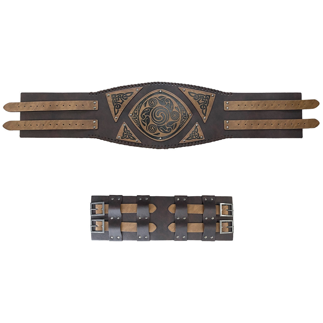 WorldNorse Nordischer Ledergürtel mit Keltischer Knoten