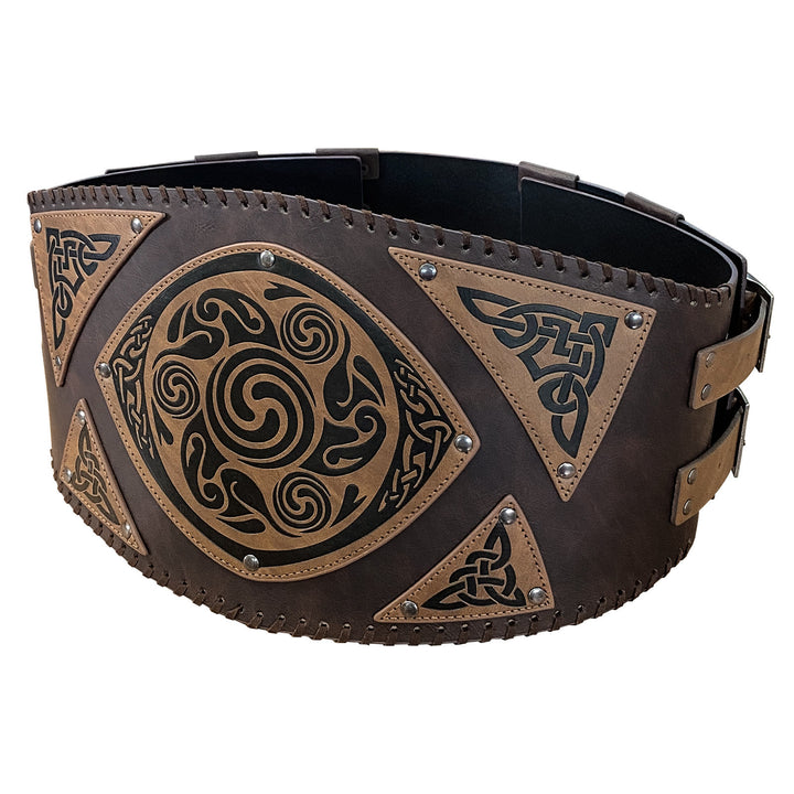 WorldNorse Nordischer Ledergürtel mit Keltischer Knoten