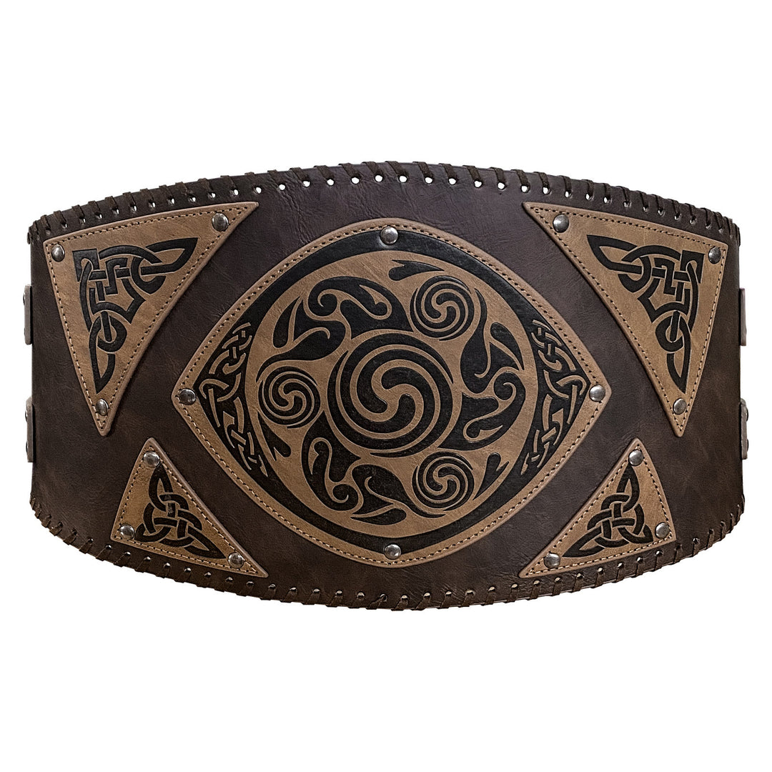WorldNorse Nordischer Ledergürtel mit Keltischer Knoten