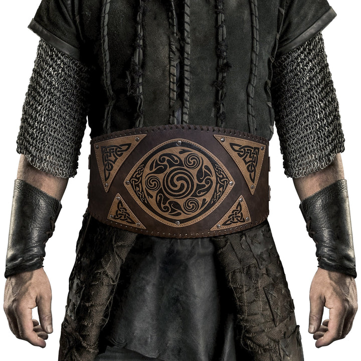 WorldNorse Nordischer Ledergürtel mit Keltischer Knoten