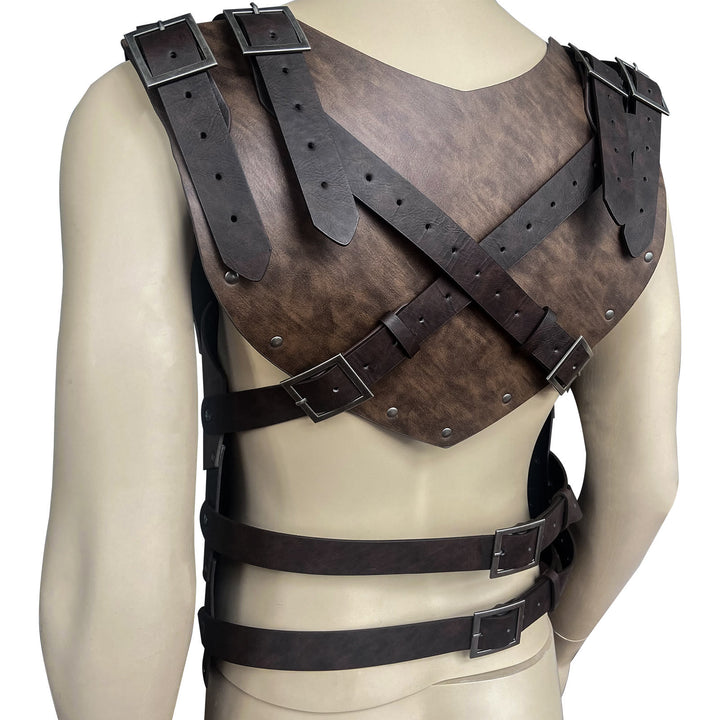 WorldNorse Wikinger Axt Mjölnir Lederweste Brustpanzer