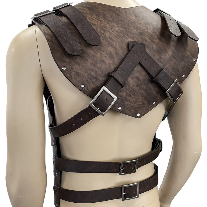 WorldNorse Wikinger Axt Mjölnir Lederweste Brustpanzer