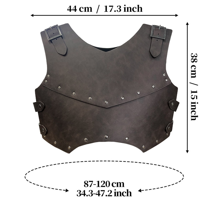 WorldNorse Retro Söldnerritter Brustpanzer aus Leder