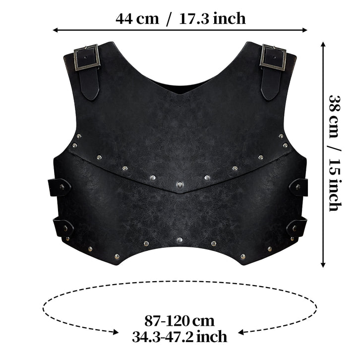 WorldNorse Retro Söldnerritter Brustpanzer aus Leder