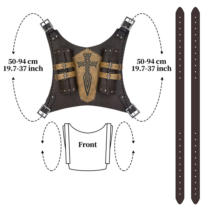 WorldNorse Keltischer Knoten Schwertscheide aus Leder mit Rückseite