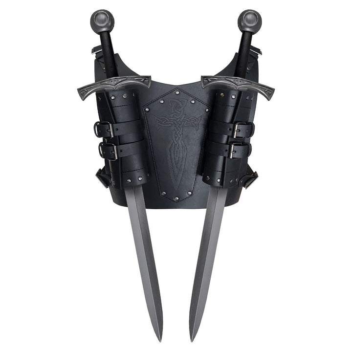 WorldNorse Keltischer Knoten Schwertscheide aus Leder mit Rückseite - Schwarz - image 4