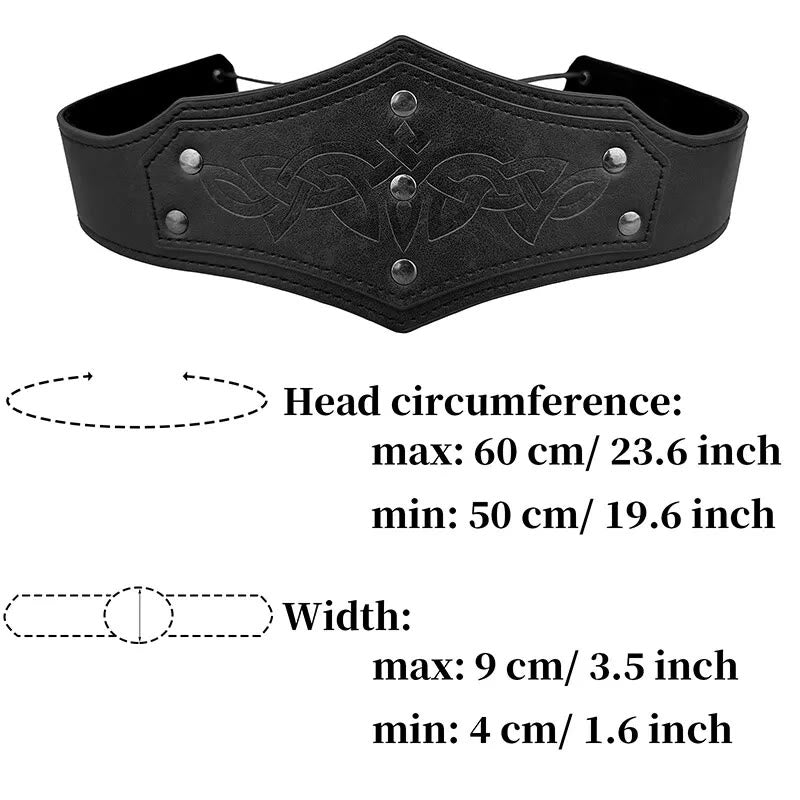 WorldNorse Stirnband mit geprägtem Keltischer Knoten aus Wikingermotiv