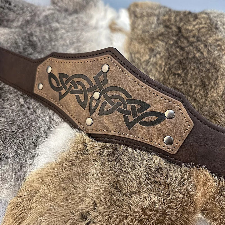 WorldNorse Stirnband mit geprägtem Keltischer Knoten aus Wikingermotiv
