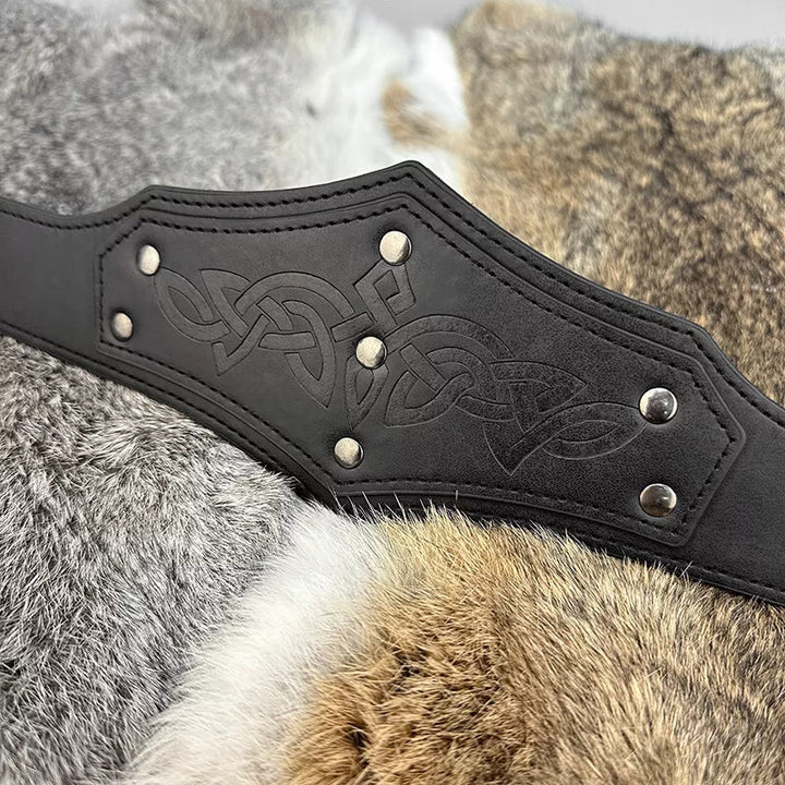 WorldNorse Stirnband mit geprägtem Keltischer Knoten aus Wikingermotiv