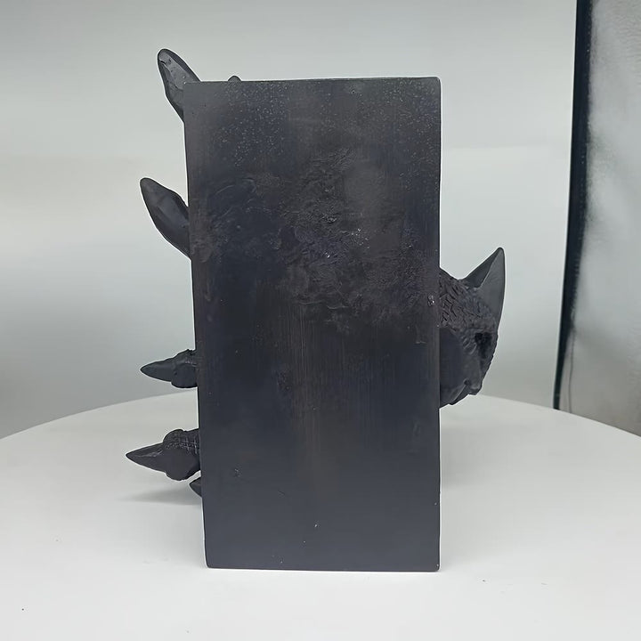 WorldNorse Dekorative Buchstütze mit Drachenmotiv aus Kunstharz