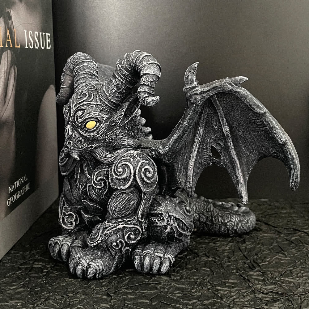 WorldNorse Halloween Drachenskulptur-Ornament