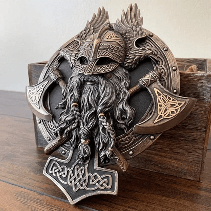 WorldNorse Wikinger-Berserker-Statue mit Doppelaxt