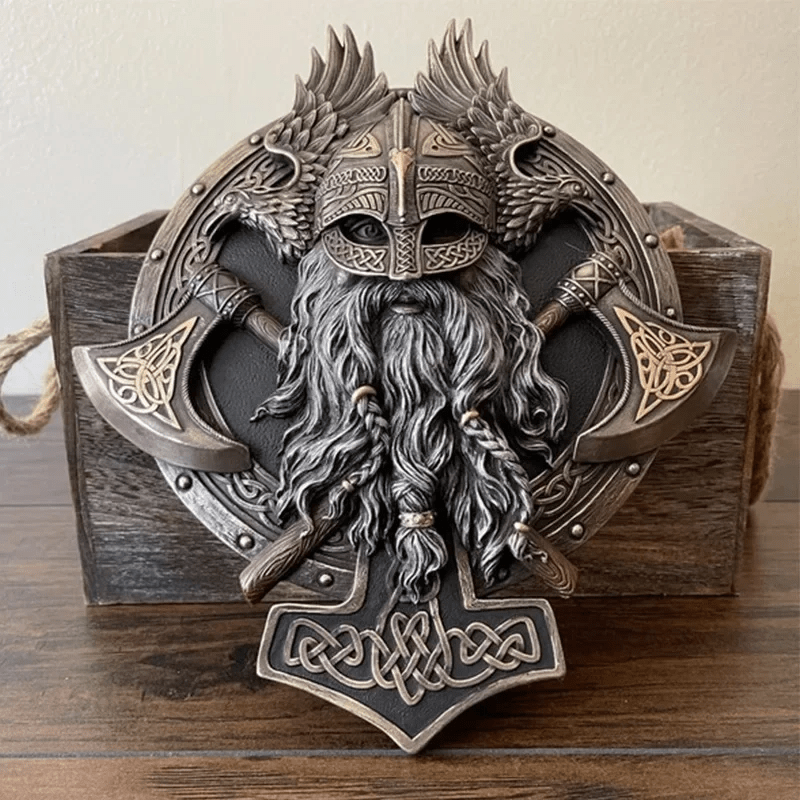 WorldNorse Wikinger-Berserker-Statue mit Doppelaxt