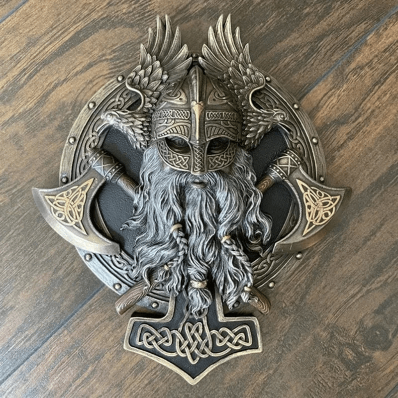 WorldNorse Wikinger-Berserker-Statue mit Doppelaxt