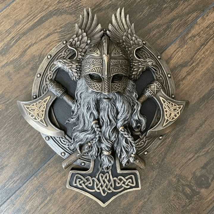 WorldNorse Wikinger-Berserker-Statue mit Doppelaxt