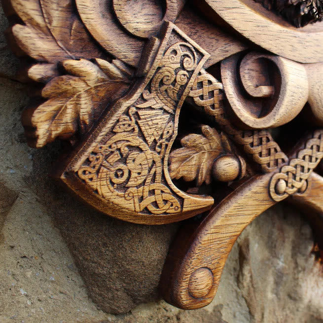 WorldNorse Wikinger Bär -Schnitzerei-Wanddekoration
