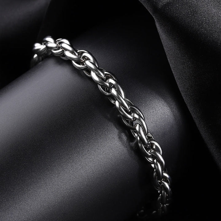 WorldNorse – Gedrehtes Kettenarmband aus Stahl